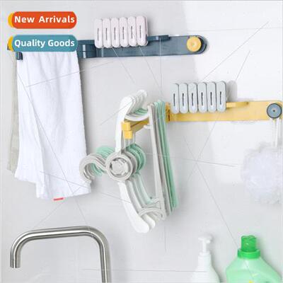 mple folding clothes rack storage balcony organizer hook dry