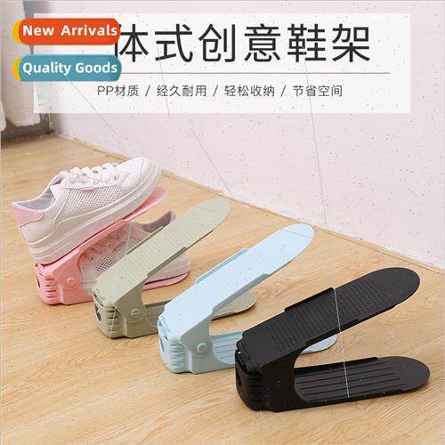 Double adjustable storage thickened shoe rack layered shoe t