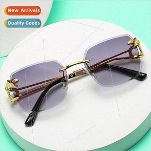 Head Cut Rim 2022 Wearable Leopard Sunglasses Sunglasse New