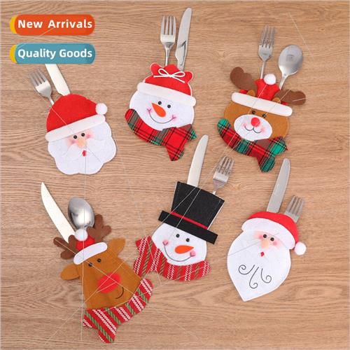 Santa Claus knife k bag new Christmas decorations table knif