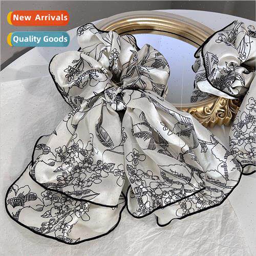 French fluffy ribbon super fairy ponytail tied hair sausage