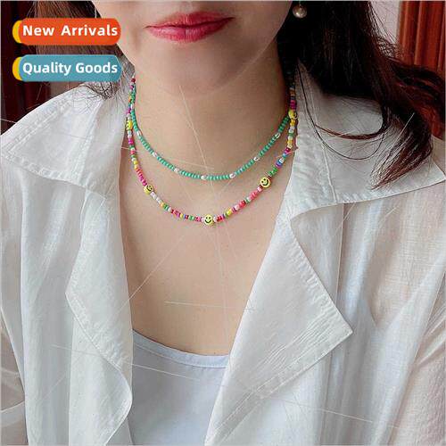 Rustic colorful crystal handmade beaded soft pottery piece r