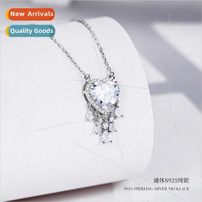 Dreamcatcher s925 silver heart necklace women hundred niche