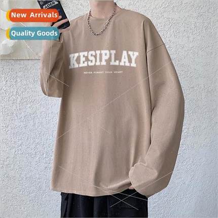 Long-sleeved T-shirt 2023 new fall HK pullover round neck sw