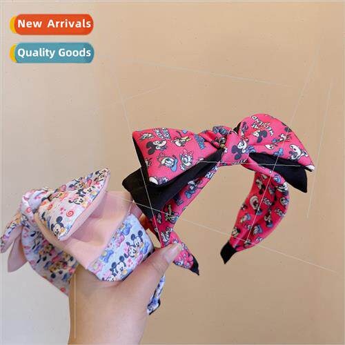 Cartoon girl  double-layer bow versatile bow hairpin headban
