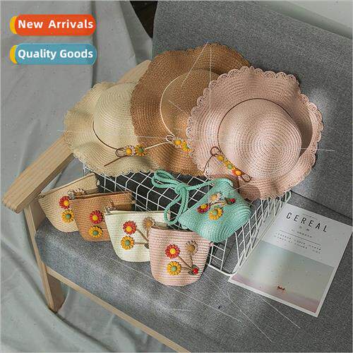 Summer girls wide brim wave edge sun flower sunscreen cute s