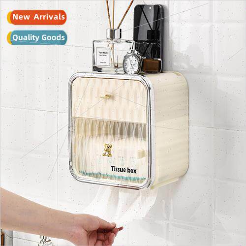 Creative home paper towel box whout punching bathroom dust d