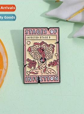 Personalized anime  drunk alive metal brooch creative infect