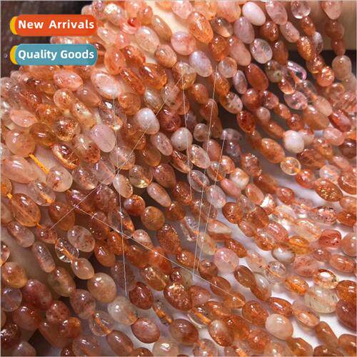 Natural gold strawberry sunstone type help finished long cha