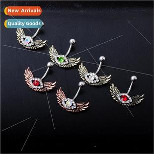 diamond encrusted wings Europe button piercing belly body