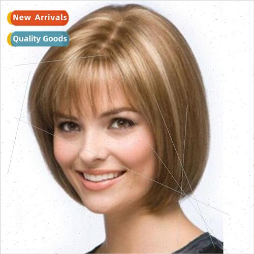 Europe Ladies Wigs Short Hair Slim Face o Head Short Interco