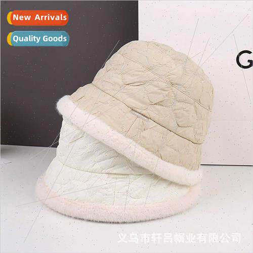 Winter new plush pot hat female Korean simple hundred outdoo