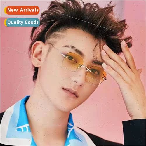 new Korean sunglasses rimless sunglasses sunglasses flat gla