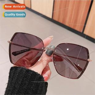 sunglasses frame female elegant decorative metal simple half