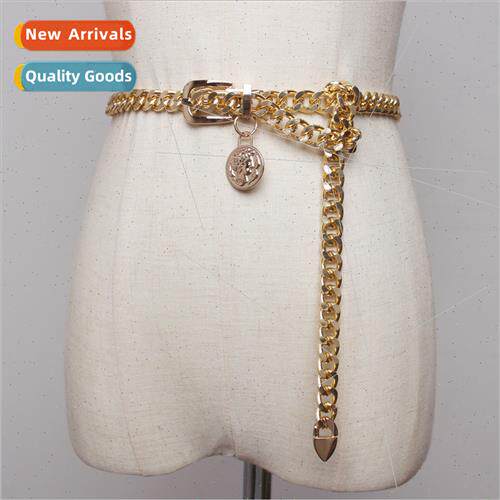 Thick chain dangling gold coin fashion skirt waist chain wom