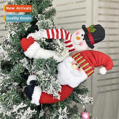 Christmas decorations cartoon dolls holding buttons curtains