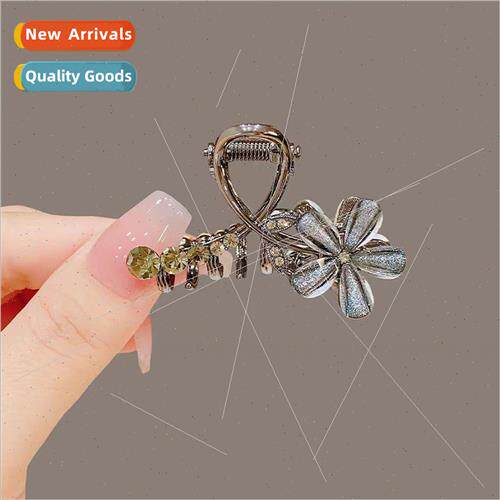 advanced sense rhinestone glazed flowers in medium-sized gra