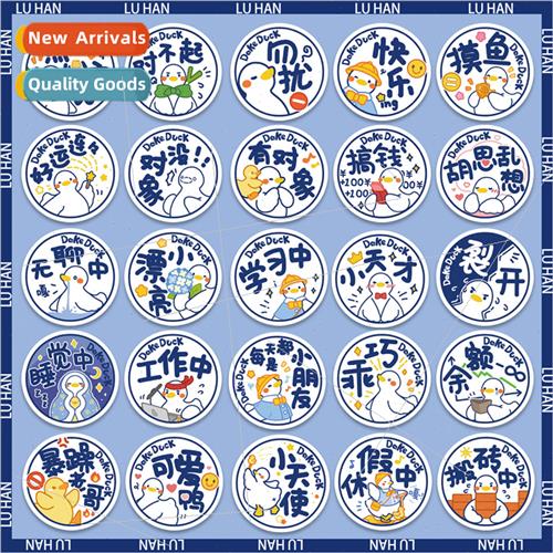 50 sheets cute Dakota Doodle round stickers waterprocup hand