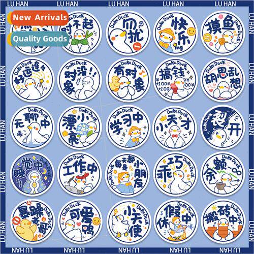 50 sheets cute Dakota Doodle round stickers waterprocup hand