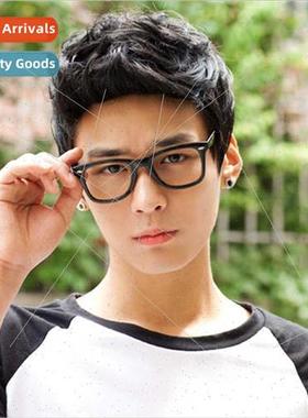 Korean men wigs men black short hair short fluffy spiky head