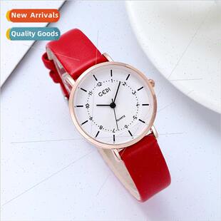 New Roman Numeral Disc Fashion Watch Leather Strap Model