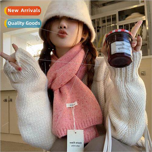 Grapefru pink clip flower scarf female winter 2023 new versa