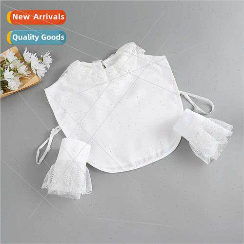 New solid color chiffon two layers mesh false collar childre
