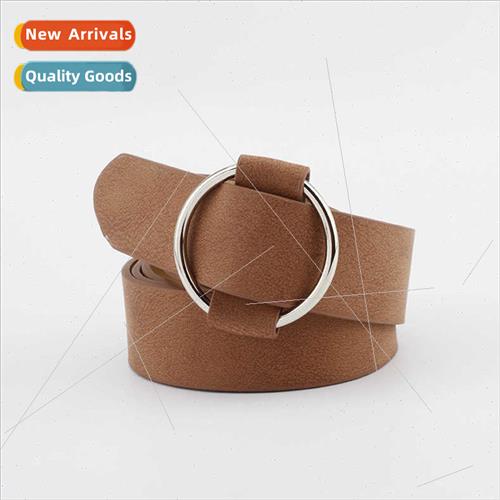 pinless round buckle casual ladies belt youth fashion wide b
