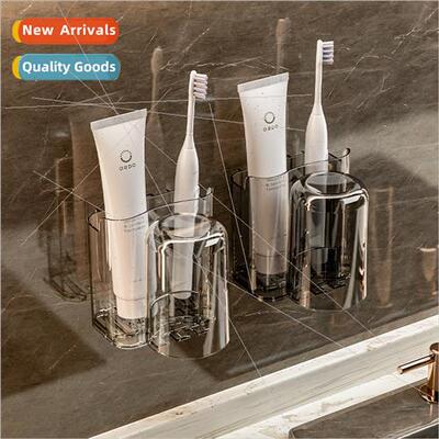 Toothbrush Tooth Cup Holder Shelf No-Punch Bathroom Mouthwas