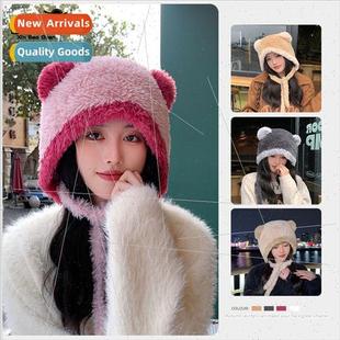 fall protecti bear ear warm winter female hat ears cute 8413