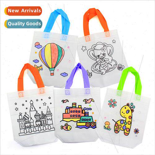 Children handmade diy environmental protection bag graffi ba