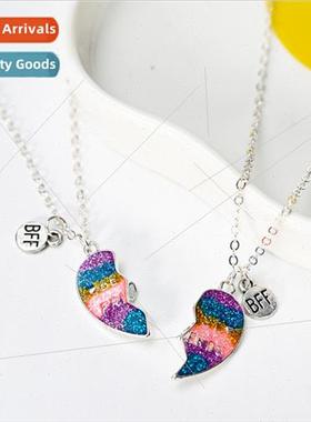 mple fashion cartoon necklace Alloy oil drop nd love heart s