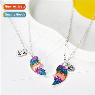 drop cartoon heart love oil Alloy necklace fashion mple