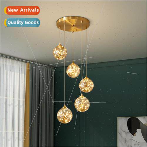 Bedroom bedside small chandelier full copper Scandinavian po