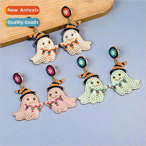 New spooky ghost Halloween earrings creative cartoon monster