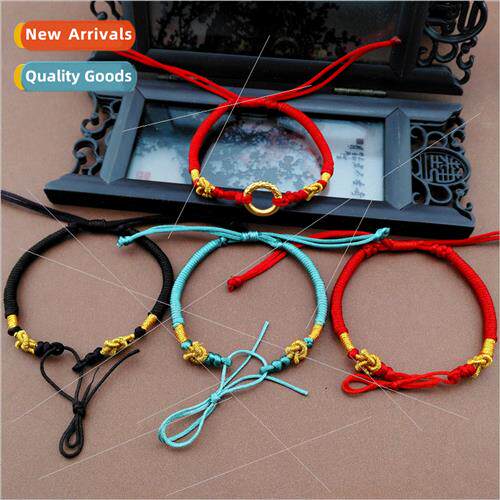 Sgold red rope bracelet adults children bracelets can wear g