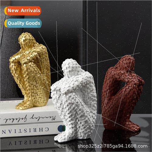 Scandinavian modern mosaic people resin crafts simple home l