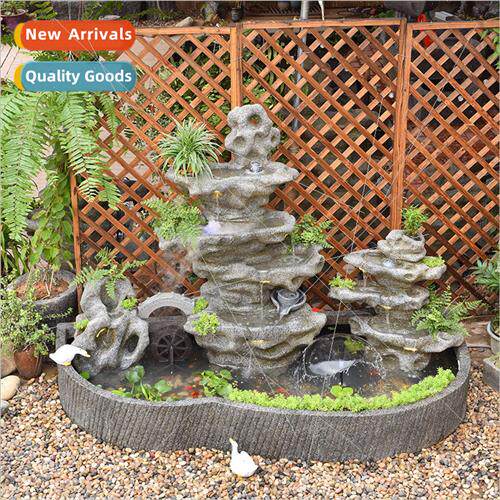 Large rockery running water fountain garden courtyard balcon