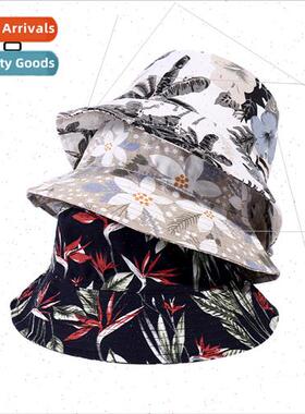 Tie-dye printed flower pot hat summer new Ms. nd Korea sunsh