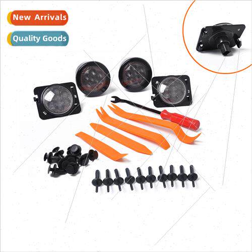Car Tuning-适用JEEP Wrangler Turn Signal+Mudguard Side Light