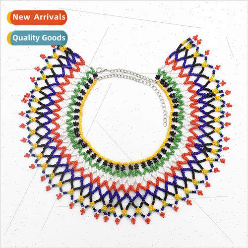 Europe Fashion Jewelry  Colorful Rice Beads Necklace 适用Wom