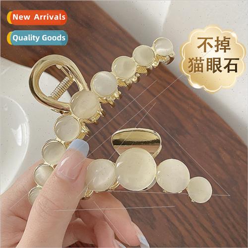 Korea country cat eye stone grab clip retro back head plate-封面