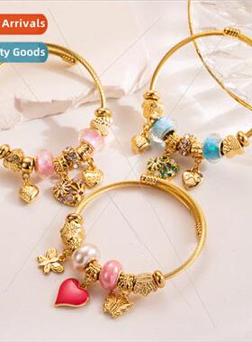 Europe new Panjia bracelet love inlaid diamond student brace