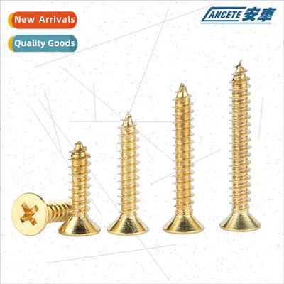Brass cross tapping screws KA flat head pointed tail screws
