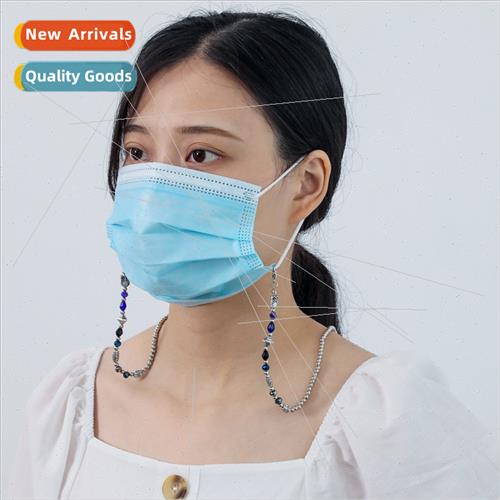 Mask anti-lost lanyard fashion round beads retro mix match c