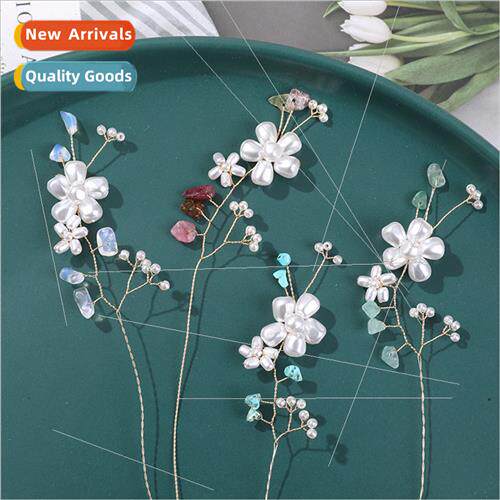 New Chinese ancient  pearl natural stone flowers diy handmad