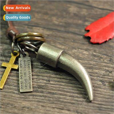 2016 Creative Metal Pendant Unisex Microfiber Leather Neckla