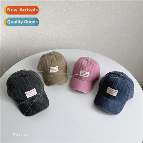 Alphabet parent-child baseball cap Korean  hundred wh soft t