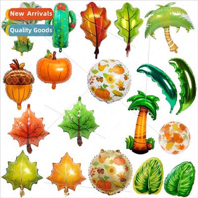 Thanksgiving small flower pumpkin balloon autumn leaves mode