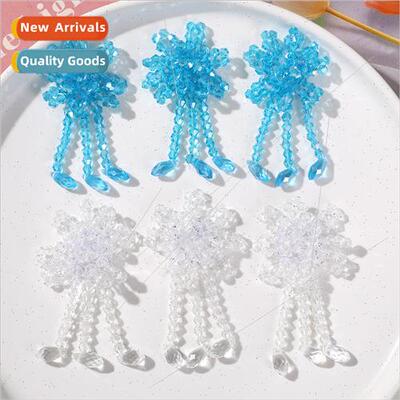 New transparent crystal tassel water drop flower diy handmad